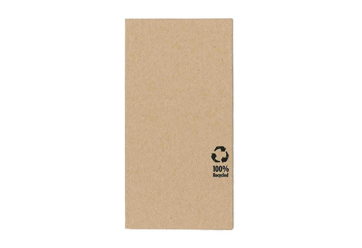 PAPSTAR Papierserviette 3-lagig 33cm x 33cm natur aus recyceltem Papier, (100 St), 33 cm x 33 cm, 1/8-Falzung von PAPSTAR