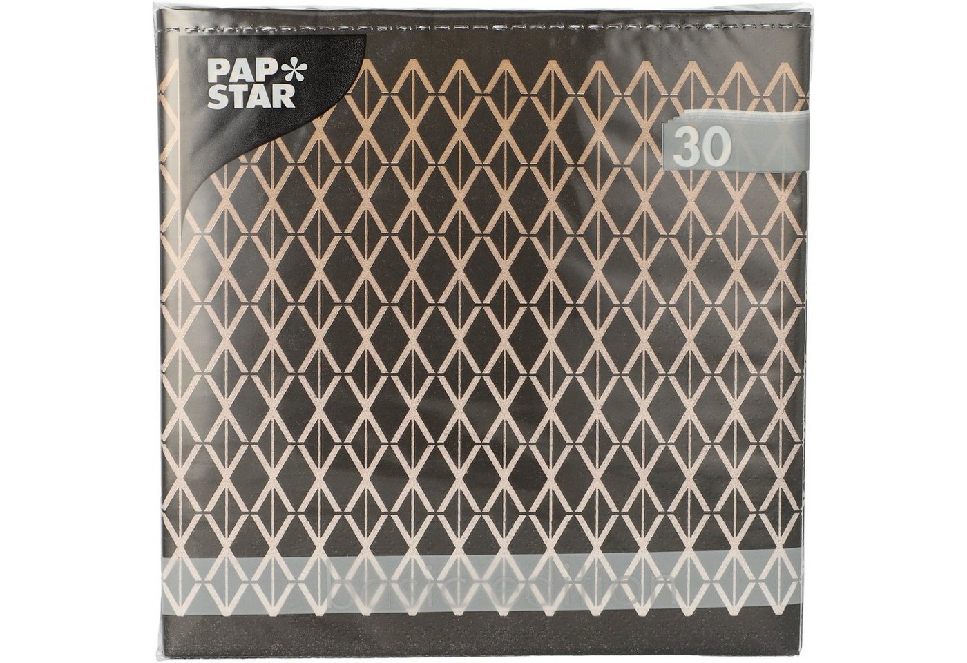 PAPSTAR Papierserviette 30 Servietten, 3-lagig 1/4-Falz 33 cm x 33 cm Rhombus", (30 St), 3-lagig, 33 cm x 33 cm" von PAPSTAR