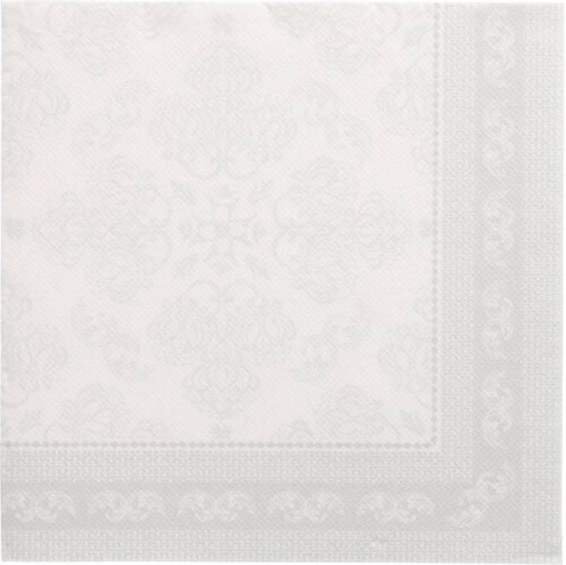 PAPSTAR Papierserviette 50 Servietten "ROYAL Collection" 1/4-Falz 40cm x 40cm weiß "Arabesque" von PAPSTAR