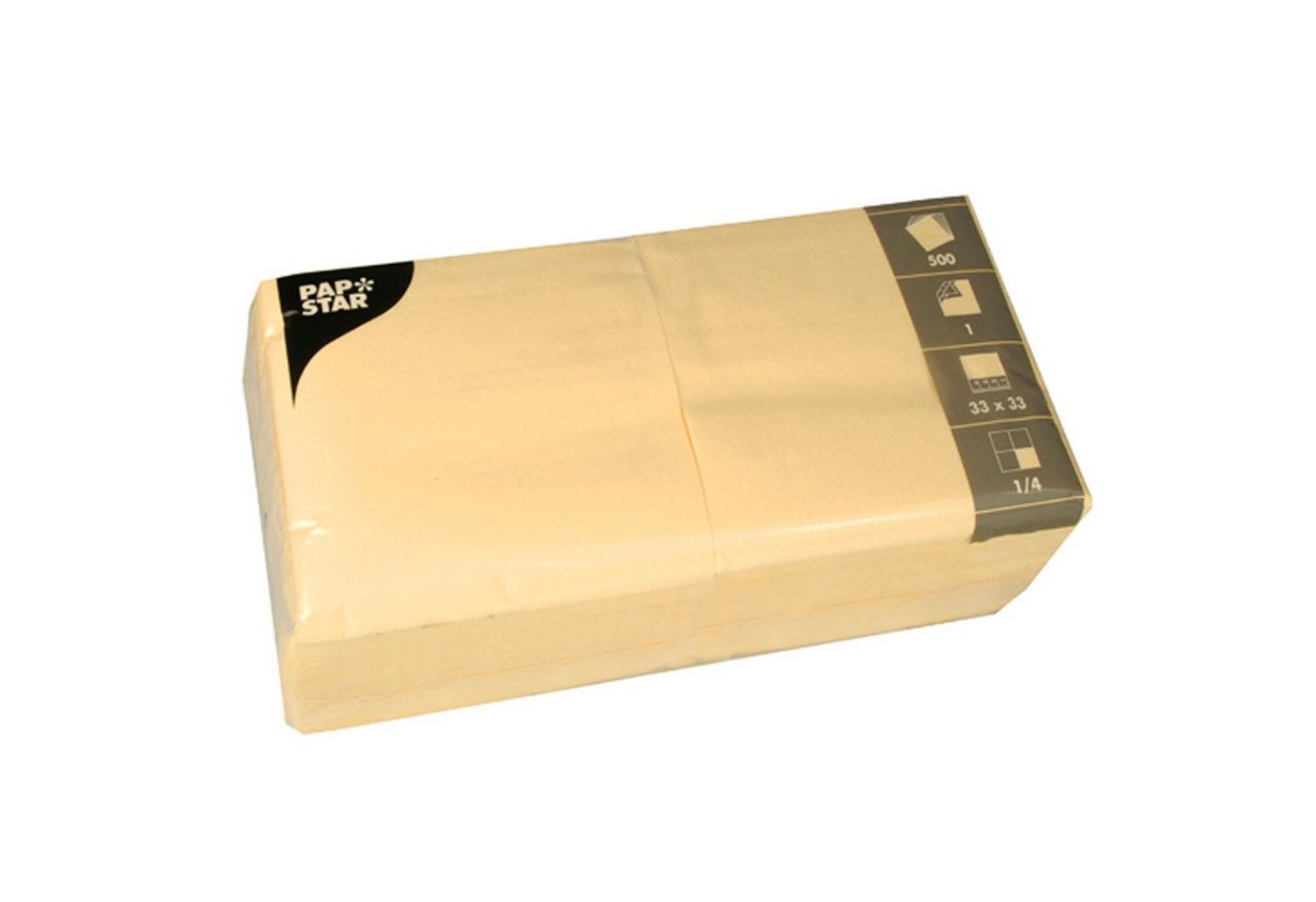 PAPSTAR Papierserviette 5000 Stück Servietten, creme 1-lagig 1/4-Falz 33 x 33 cm von PAPSTAR