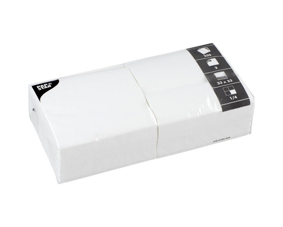 PAPSTAR Papierserviette PAPSTAR 14486 PAPSTAR Servietten, 330 x 330 mm, 2-lagig, weiß PAPSTAR Papierserviette PAPSTAR 14486 PAPSTAR Servietten, 330 x 330 mm, 2-lagig, weiß von PAPSTAR