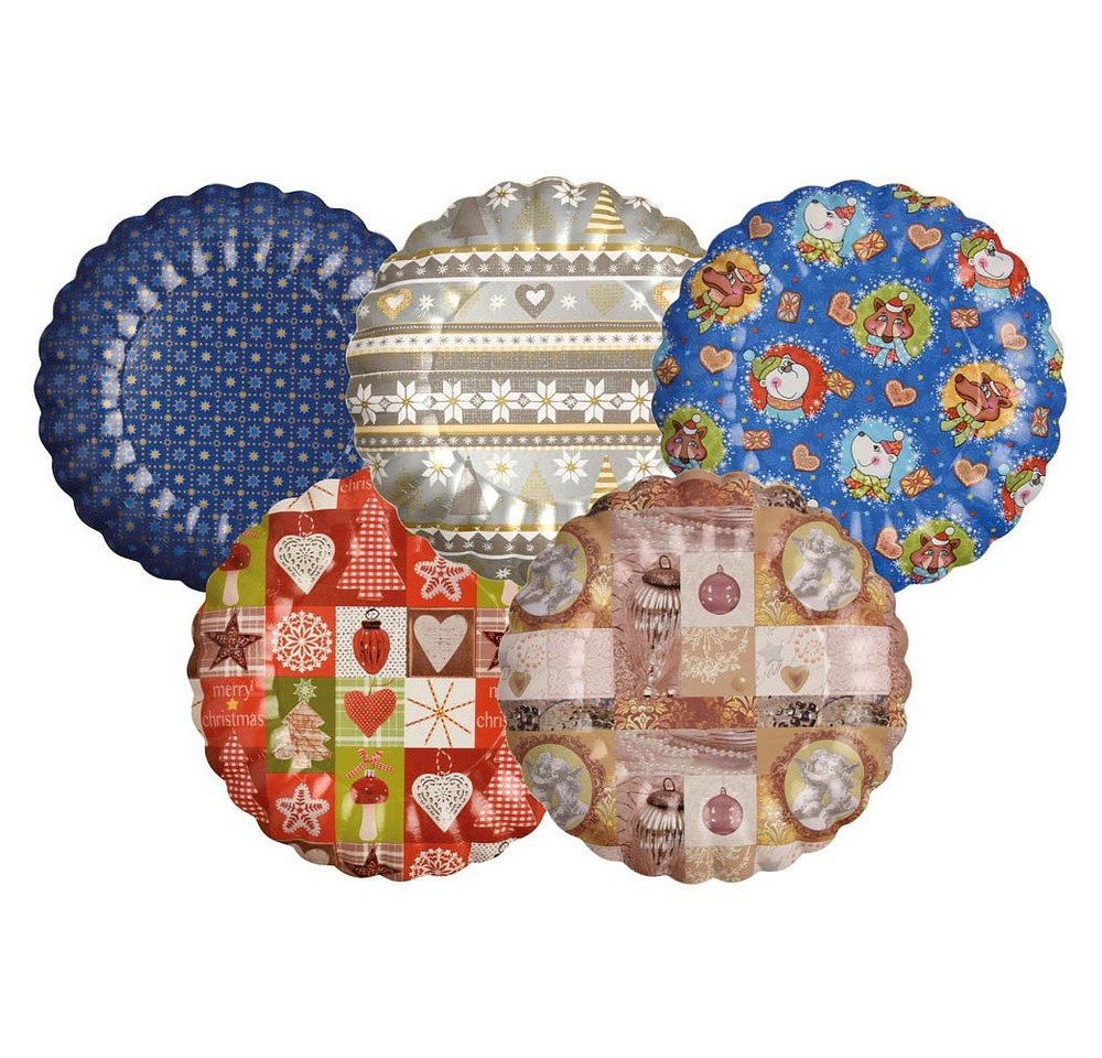 PAPSTAR Pappteller 25 Pappteller Weihnachtsdekor rund 23cm von PAPSTAR