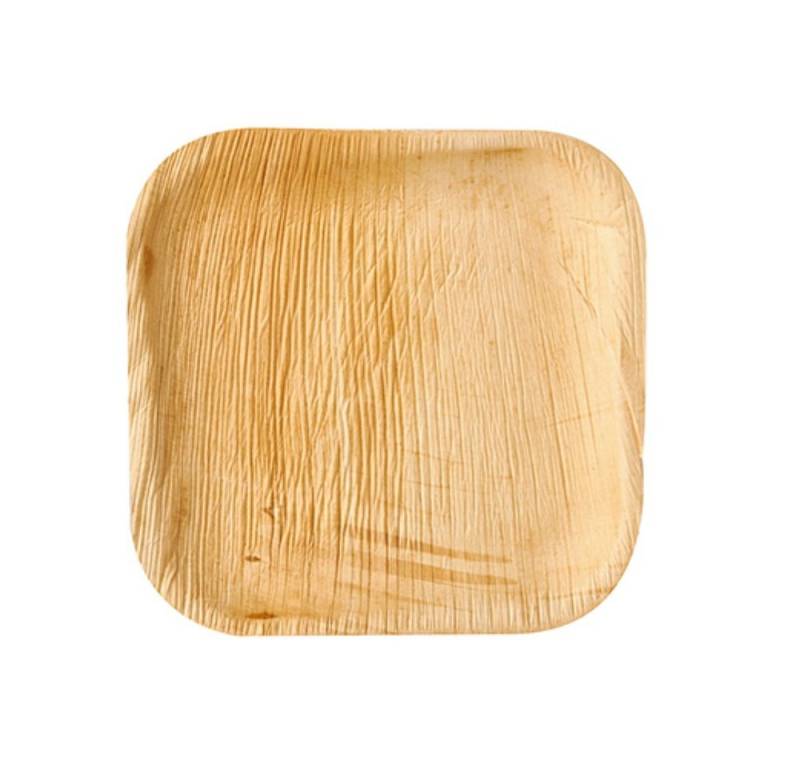 PAPSTAR Pappteller 6 Teller, Palmblatt "pure" eckig 18 cm x 18 cm x 1,5 cm von PAPSTAR