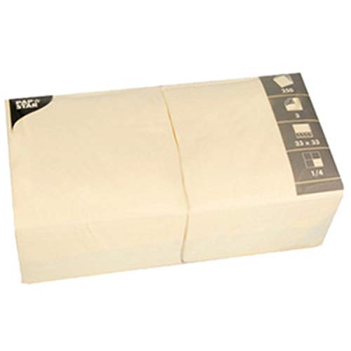PAPSTAR 12486 Servietten, 330 x 330 mm, 3-lagig, dunkelgrün von Caspari