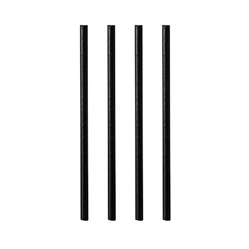 Papstar Shake-Halme, Papier Ø 8 mm, 25 cm schwarz 87997 Papiertrinkhalme Papierstrohhalme Shakehalme, 100 Stück von PAPSTAR