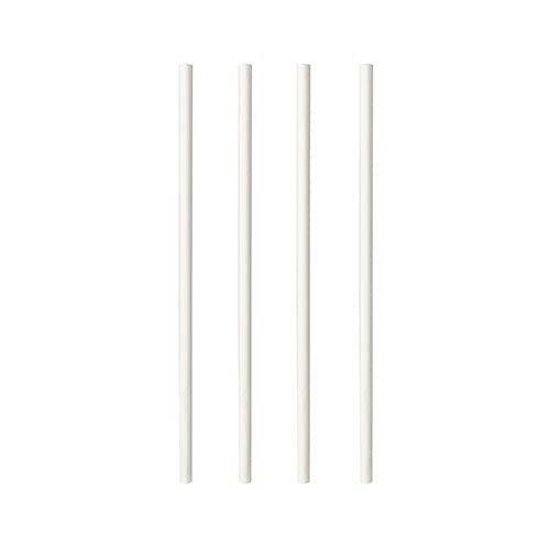 PAPSTAR Shake-Halme, Papier Pure Ø 8 mm, 25 cm Weiss 87998 Papiertrinkhalme Papierstrohhalme Shakehalme, 1200 Stück von PAPSTAR