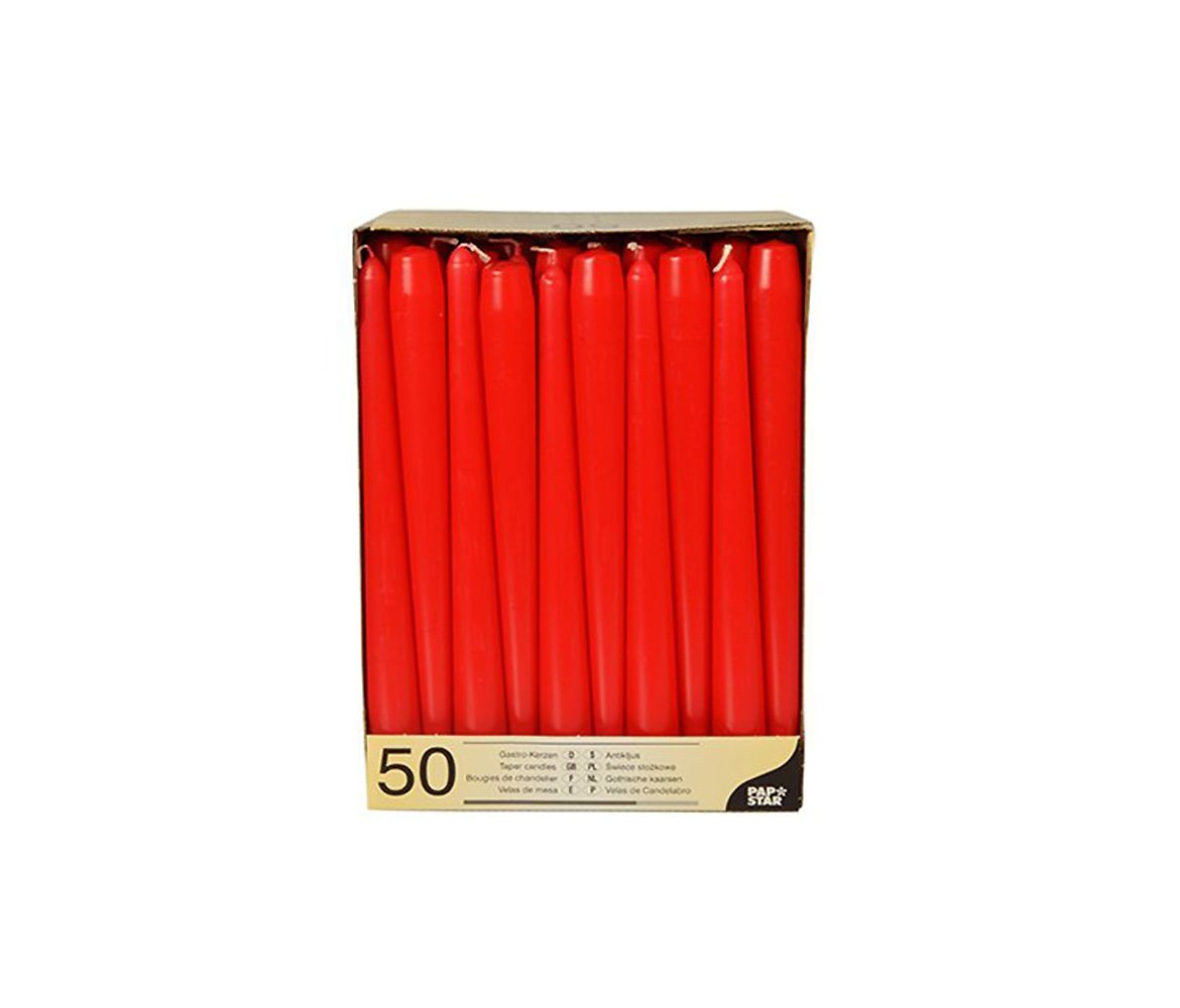 PAPSTAR Spitzkerze, Spitzkerzen Ø 2,2 cm / 25 cm (50Stück) von PAPSTAR