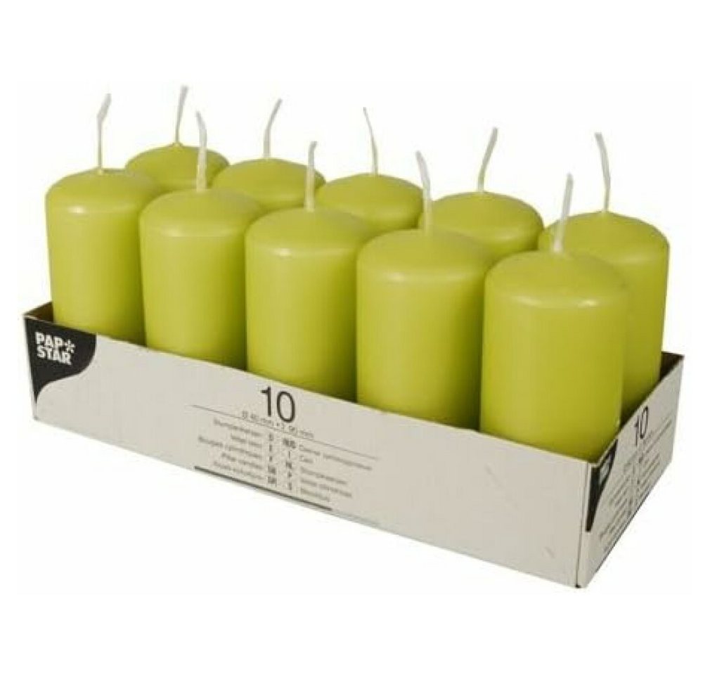 PAPSTAR Stumpenkerze 10 Stumpenkerzen kiwi PAPSTAR Stumpenkerze 10 Stumpenkerzen kiwi von PAPSTAR