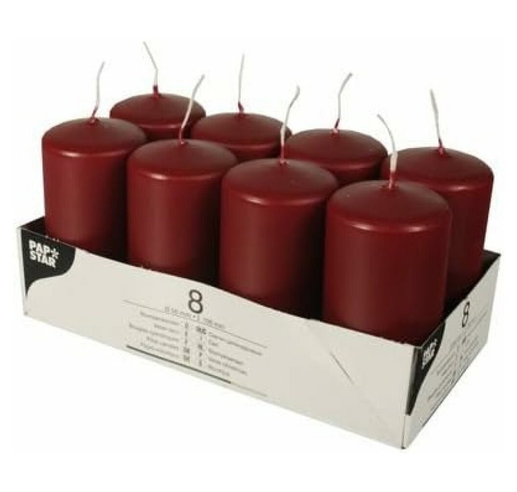 PAPSTAR Stumpenkerze 8 Stumpenkerzen bordeaux PAPSTAR Stumpenkerze 8 Stumpenkerzen bordeaux von PAPSTAR
