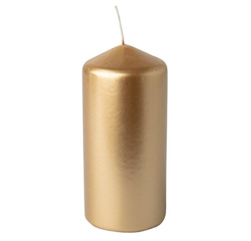 Starpak Stumpenkerze Stumpenkerze Ø 60 mm · 130 mm gold von Starpak