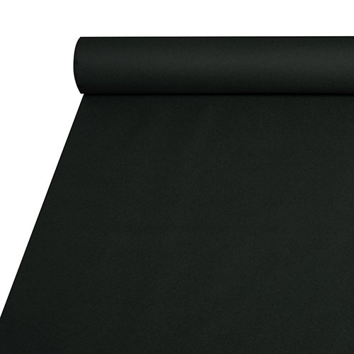 PAPSTAR TISCHDECKE, STOFFÄHNLICH, AIRLAID 20 M X 1,2 M SCHWARZ ODER DÜNKELGRÜN (2 Rolle Tischdecke schwarz) von PAPSTAR