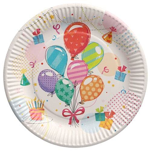 PAPSTAR Teller, Pappe rund Ø 23 cm Fete 88582 Pappteller Einwegteller, 10 Stück von PAPSTAR