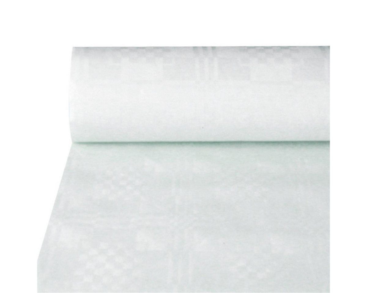 PAPSTAR Tischdecke PAPSTAR 12542 Damast-Tischtuch Rolle 50 x 1 m weiß von PAPSTAR