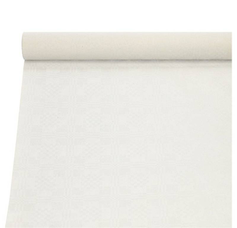 PAPSTAR Tischdecke Papiertischtuch mit Damastprägung 10 m x 1 m weiss von PAPSTAR