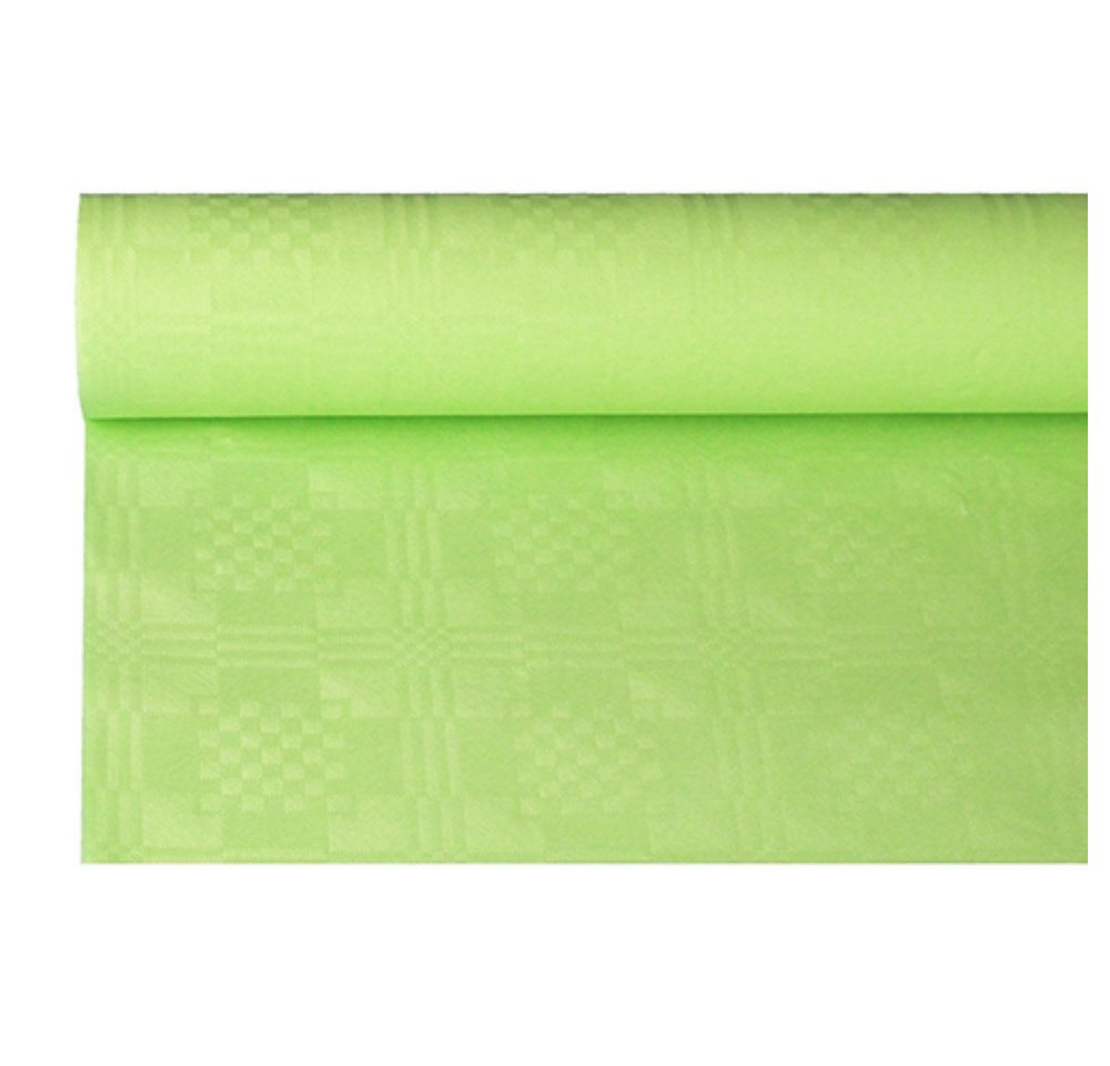 PAPSTAR Tischdecke Papiertischtuch mit Damastprägung 8 m x 1,2 m limonengrün von PAPSTAR