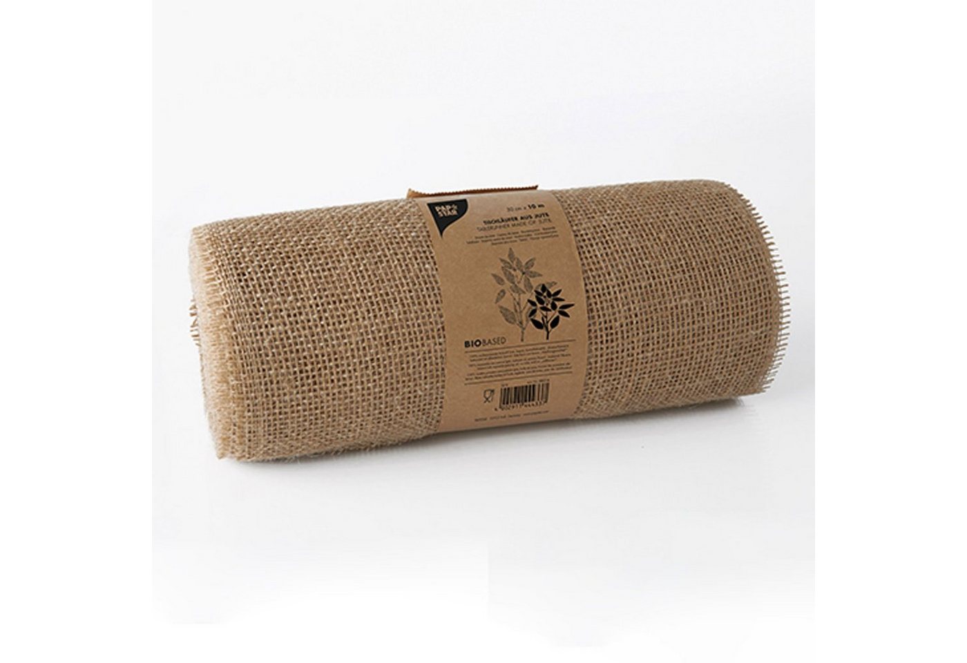 PAPSTAR Tischläufer 14 Stück Jute Tischläufer, 10 m x 30 cm natur auf Rolle von PAPSTAR