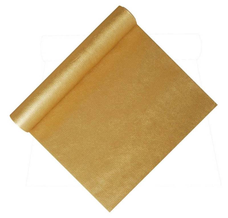 PAPSTAR Tischläufer 4,8 Meter Tischläufer Vlies SOFT SELECTION 40cm - gold, Abwaschbar von PAPSTAR
