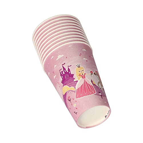 PAPSTAR Trinkbecher, Pappe 0,2 l Ø 7 cm, 9,7 cm Fairytale Princess 88495 Pappbecher Einwegbecher Märchenprinzessin, 10 Stück von PAPSTAR