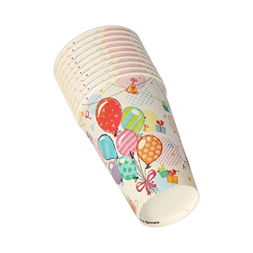 PAPSTAR Trinkbecher, Pappe 0,2 l Ø 7 cm, 9,7 cm Fete 88493 Pappbecher Einwegbecher, 10 Stück von PAPSTAR