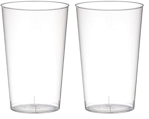 PAPSTAR Trinkbecher/Plastikbecher (25 Stück) 0.3 l aus Polystrol-Kunststoff, Ø 7.8 x 11.8 cm, transluzent, unzerbrechlich, spülmaschinenfest und wiederverwendbar für Events und für unterwegs #16147 von PAPSTAR