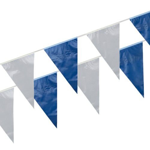 PAPSTAR Wimpelkette, Folie 10 m blau/Weiss wetterfest von PAPSTAR