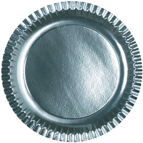 PapStar 11526 6 Teller, Pappe rund Ø 29 cm silber von PAPSTAR