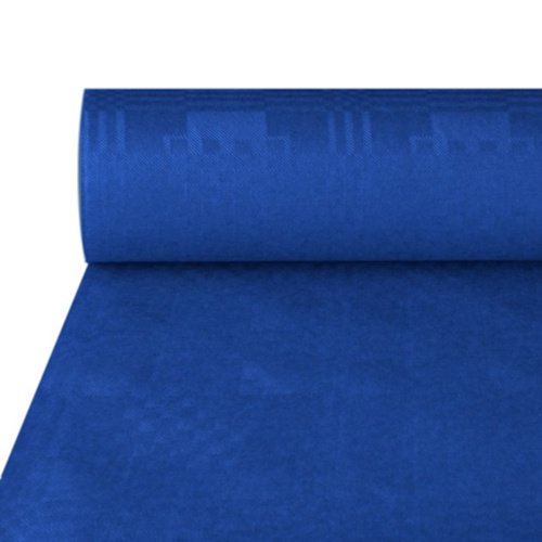 Papiertischdecke mit Prägung "Damast" 50m x 1m dunkelblau von PAPSTAR