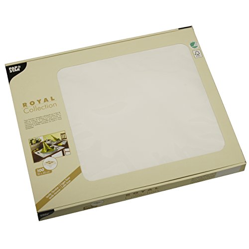 Papstar, 100 Tischsets, Tissue "ROYAL Collection" 30 cm x 40 cm weiss, #81894 von PAPSTAR