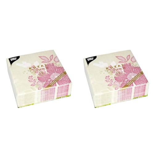 Papstar, 50 Servietten "ROYAL Collection" 1/4-Falz 40 cm x 40 cm fuchsia "Annabel", 85015 (Packung mit 2) von PAPSTAR