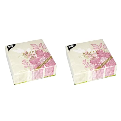 Papstar, 50 Servietten "ROYAL Collection" 1/4-Falz 40 cm x 40 cm fuchsia "Annabel", #85015 (Packung mit 2) von PAPSTAR