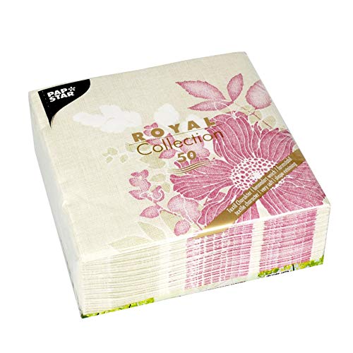 Papstar, 50 Servietten "ROYAL Collection" 1/4-Falz 40 cm x 40 cm fuchsia "Annabel", #85015 von PAPSTAR