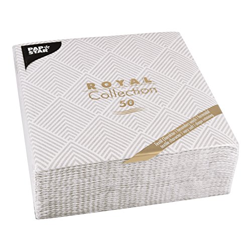 Papstar, 50 Servietten "ROYAL Collection" 1/4-Falz 40 cm x 40 cm grau "Elegance", #86499 Papstar, 50 Servietten "ROYAL Collection" 1/4-Falz 40 cm x 40 cm grau "Elegance", #86499 von PAPSTAR