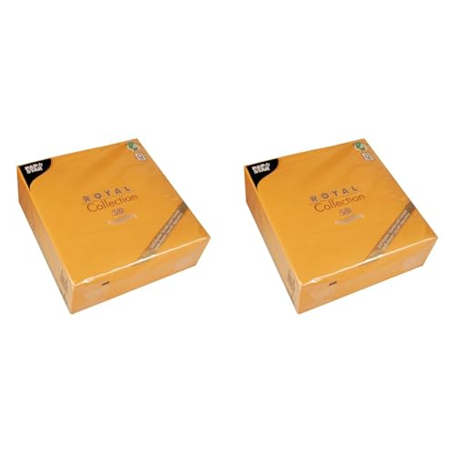Papstar, 50 Servietten "ROYAL Collection" 1/4-Falz 40 cm x 40 cm orange, #82219 (Packung mit 2) von PAPSTAR