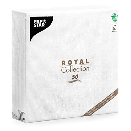 Papstar, 50 Servietten "ROYAL Collection" 1/4-Falz 48 cm x 48 cm weiss, #11577 Papstar, 50 Servietten "ROYAL Collection" 1/4-Falz 48 cm x 48 cm weiss, #11577 von PAPSTAR