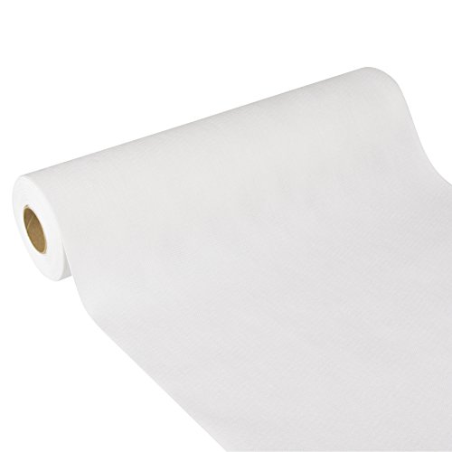 Papstar, Tischläufer, stoffähnlich, Vlies "soft selection plus" 24 m x 40 cm weiss auf Rolle, #85755 von PAPSTAR