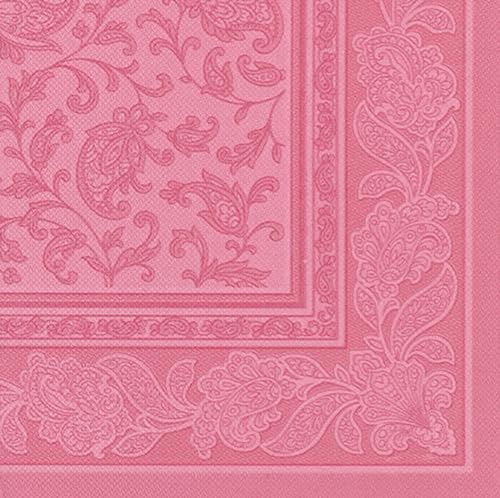 Papstar 1 Karton = 8x20 Servietten "ROYAL Collection" 1/4-Falz 40 cm x 40 cm rosa "Ornaments" 11415 von PAPSTAR