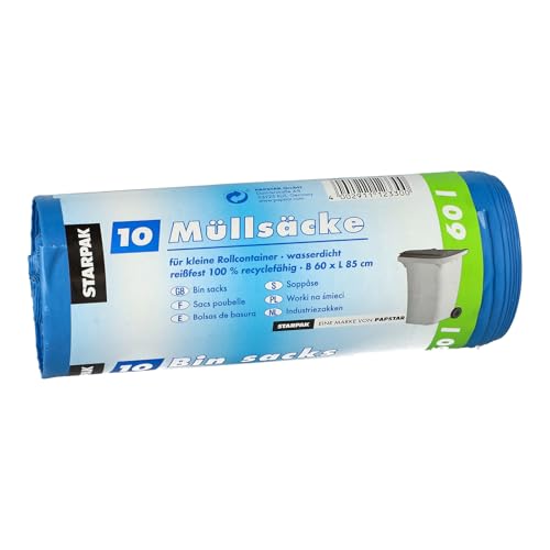 Papstar 1 Karton = 9x10 Müllsäcke, LDPE 60 l 85 cm x 60 cm blau 12330 Papstar 1 Karton = 9x10 Müllsäcke, LDPE 60 l 85 cm x 60 cm blau 12330 von PAPSTAR