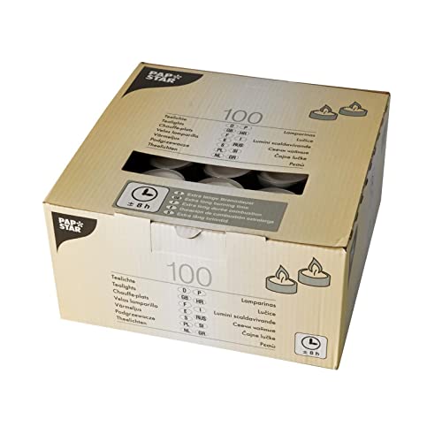 Papstar 100 Teelichter Ø 38 mm 23 mm weiss Brenndauer 8h Papstar 100 Teelichter Ø 38 mm 23 mm weiss Brenndauer 8h von PAPSTAR