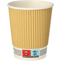 PAPSTAR Einweg-Kaffeebecher 8 cm x 8 cm 0,2 l natur von PAPSTAR