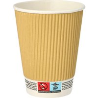 PAPSTAR Einweg-Kaffeebecher 9 cm x 9 cm 0,3 l natur von PAPSTAR