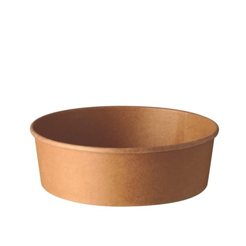 Papstar Salatschalen, Braun, Pappe Rund, 15 cm x 4.6cm, 500 ml, 50 Stück von PAPSTAR