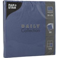 PAPSTAR Servietten 32,0 x 32,0 cm 2-lagig dunkelblau von PAPSTAR