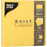 PAPSTAR Servietten 24,0 x 24,0 cm 2-lagig gelb von PAPSTAR