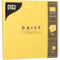 PAPSTAR Servietten 32,0 x 32,0 cm 2-lagig gelb von PAPSTAR