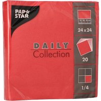 PAPSTAR Servietten 24,0 x 24,0 cm 2-lagig rot von PAPSTAR