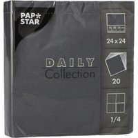 PAPSTAR Servietten 24,0 x 24,0 cm 2-lagig schwarz von PAPSTAR