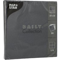 PAPSTAR Servietten 32,0 x 32,0 cm 2-lagig schwarz von PAPSTAR