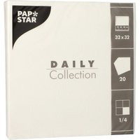 PAPSTAR Servietten 32,0 x 32,0 cm 2-lagig weiß von PAPSTAR