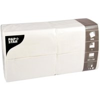PAPSTAR Servietten 33,0 x 33,0 cm 1-lagig weiß von PAPSTAR