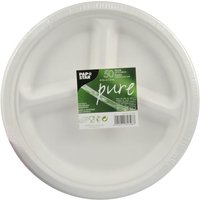 PAPSTAR pure Zuckerrohr-Teller 26 cm weiß von PAPSTAR